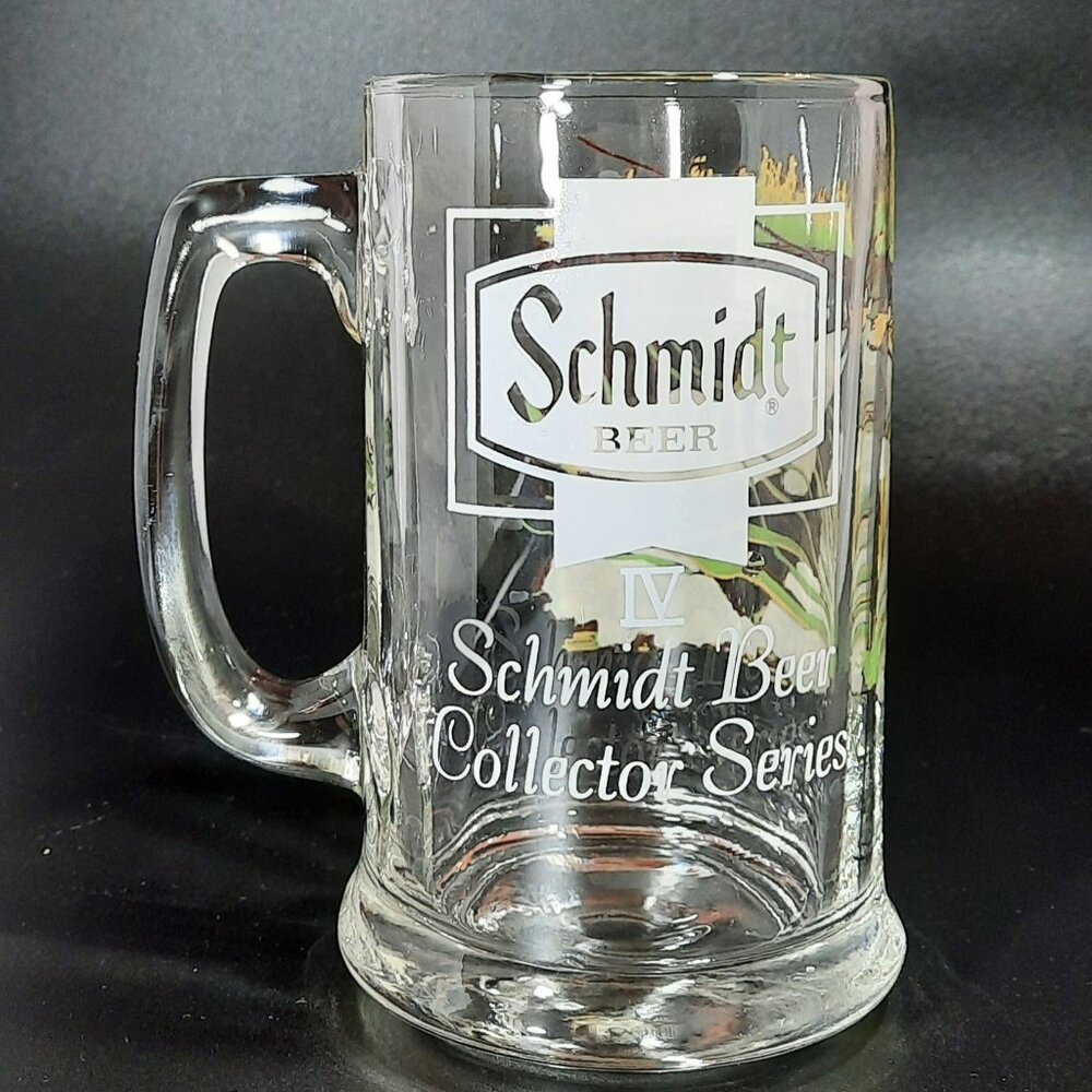 Vintage Schmidt Beer Series IV Advertising 1980s Collectors Mug Walleye Fish